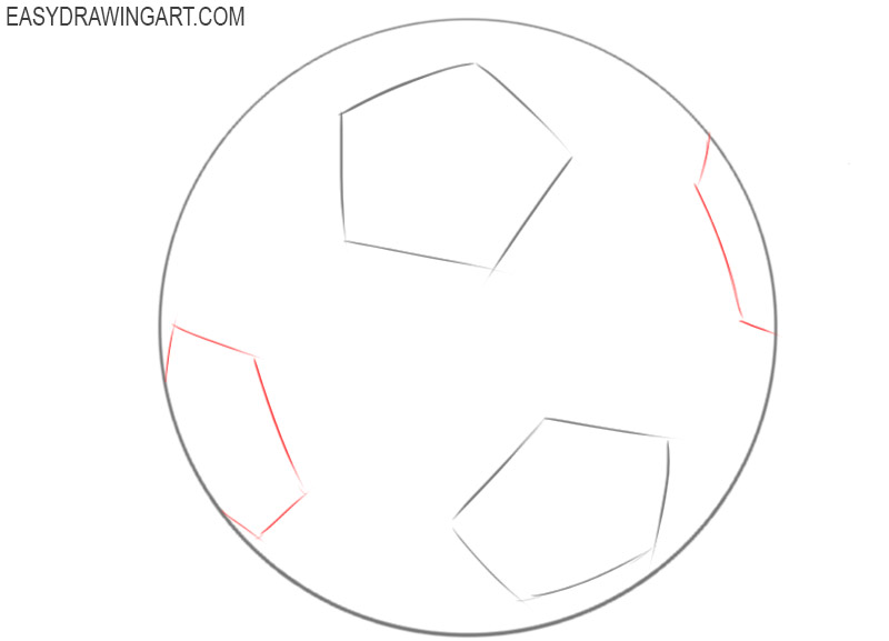How to draw a soccer ball for beginners