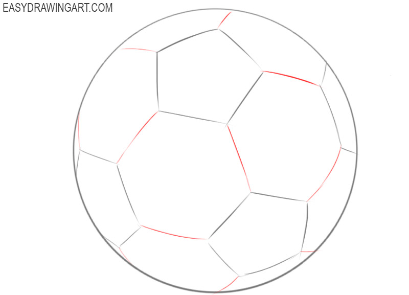 How to draw a soccer ball easy