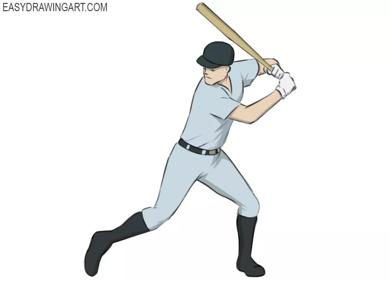 How to Draw a Baseball Player - Really Easy Drawing Tutorial