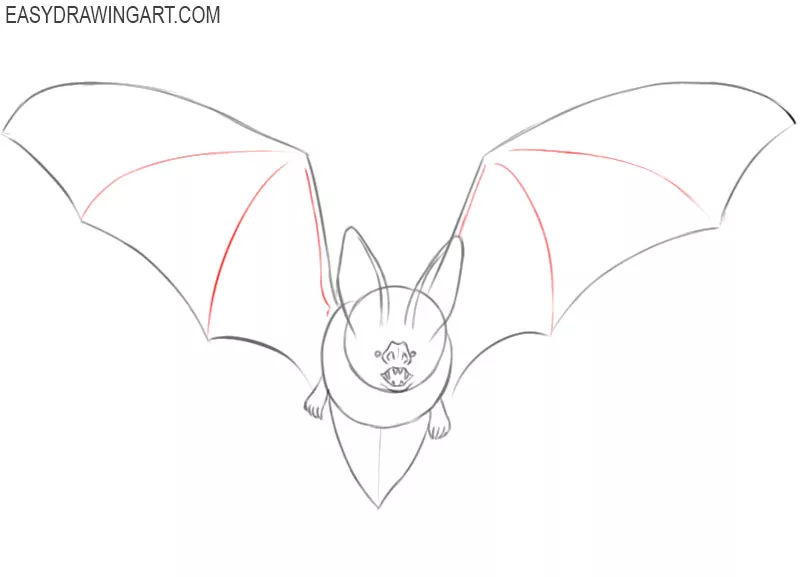 how to draw a bat draw so cute