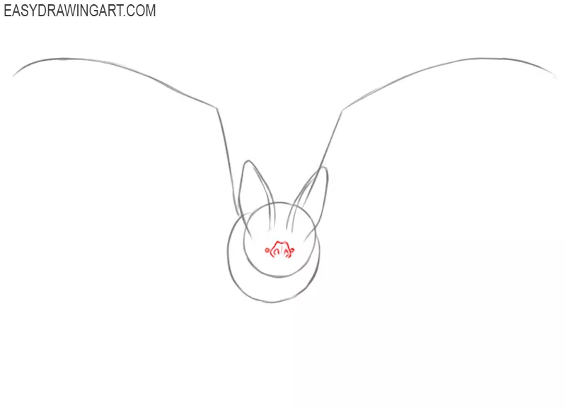 how to draw a bat step by step easy