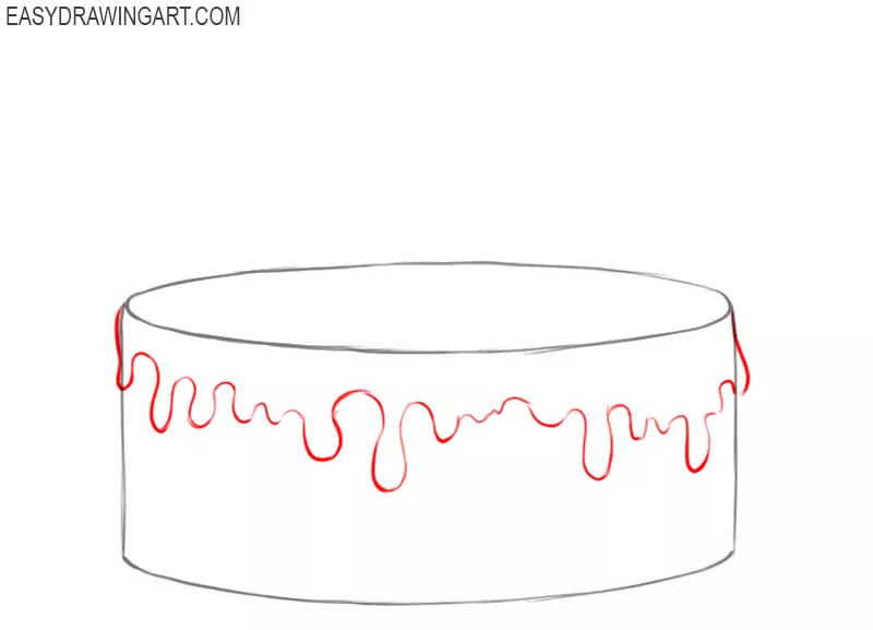 How to Draw a Cake with Watercolor and Colored Pencils