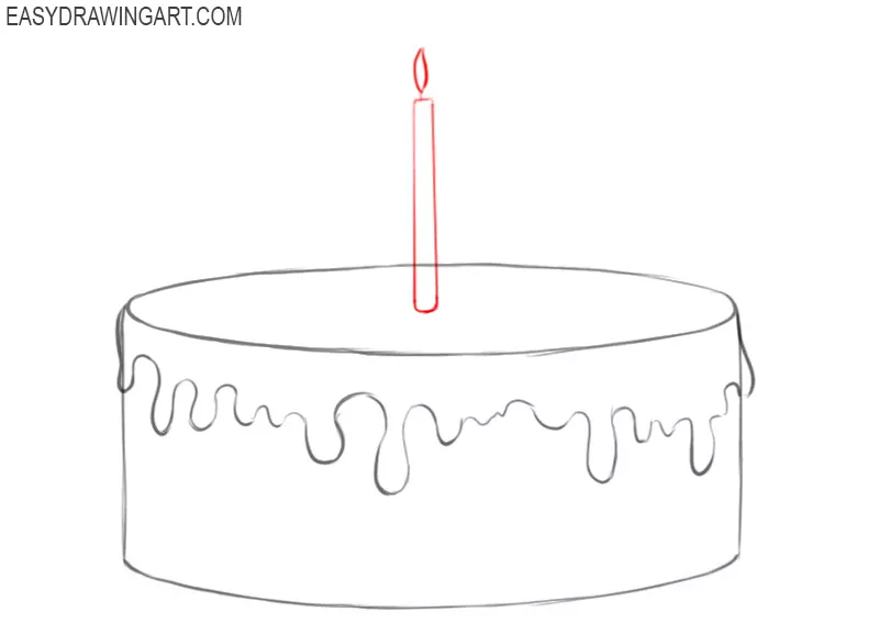 How to Draw a Cake Step by Step - Easy Drawing Tutorial For Kids