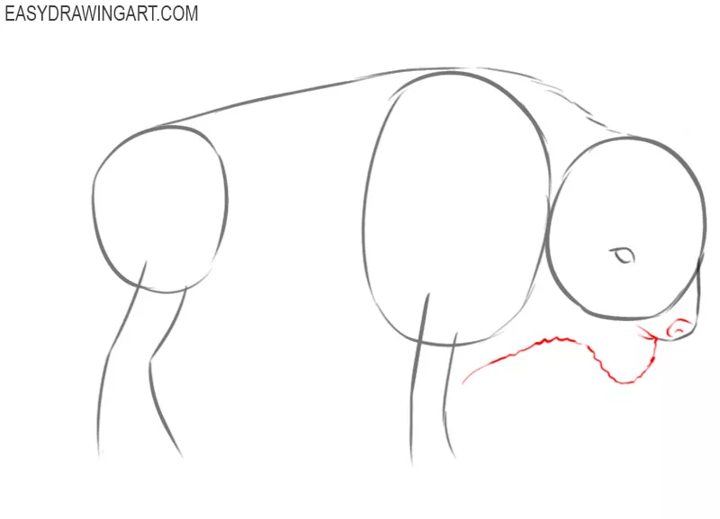 how to draw a buffalo step by step