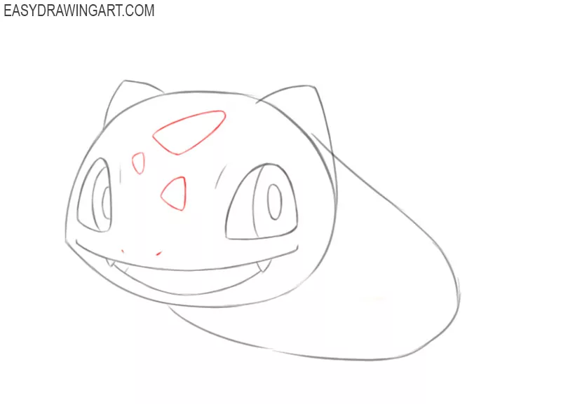 how to draw a bulbasaur step by step