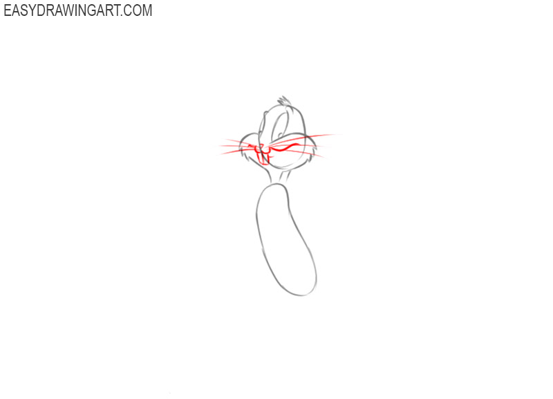 how to draw a cartoon bugs bunny