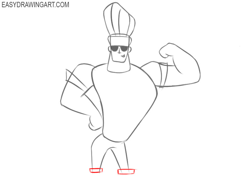 How to draw a cartoon character: step 11