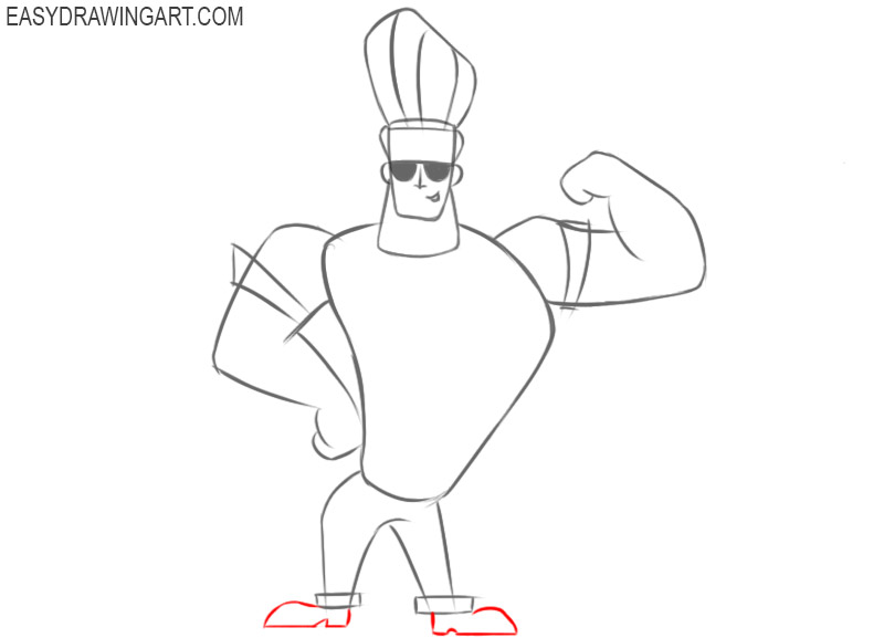 How to draw a cartoon character: step 12