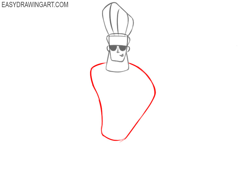 How to draw a cartoon character: step 6