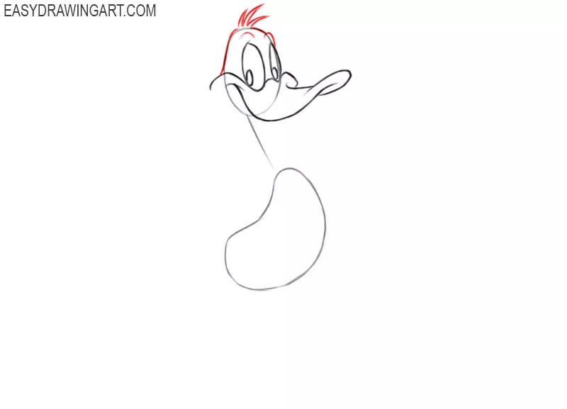 how to draw a cartoon daffy duck 