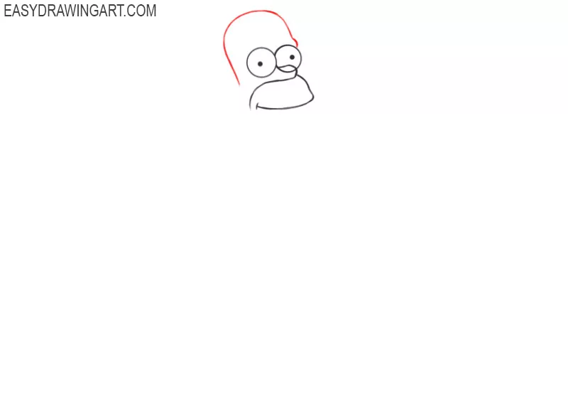 how to draw a cartoon homer simpson 