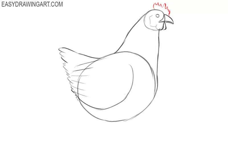how to draw a chicken draw so cute