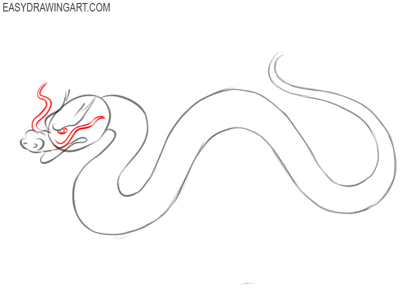 how to draw a chinese dragon cartoon