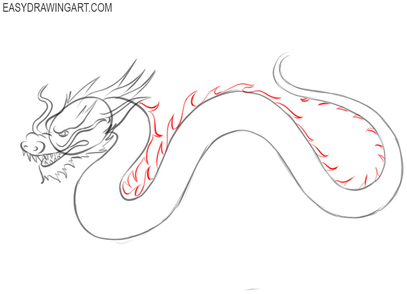 how to draw a chinese dragon easy