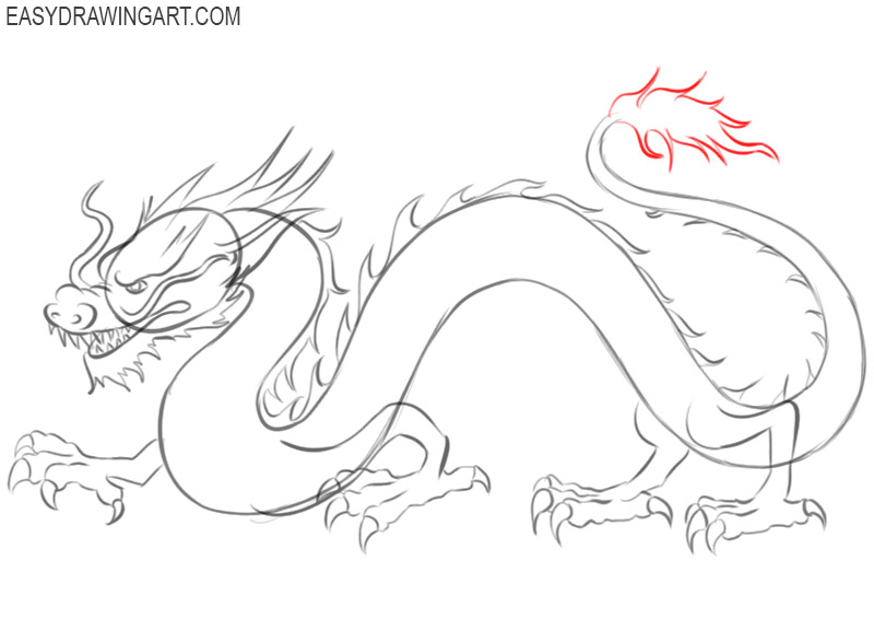 how to draw a chinese dragon tutorial
