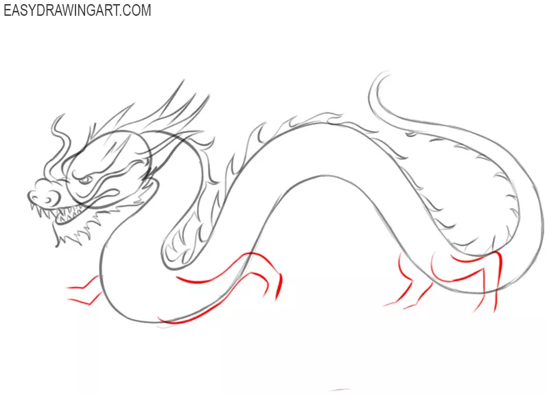 how to draw a chinese new year dragon easy