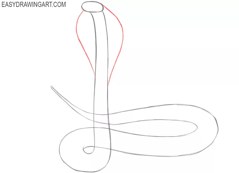 how to draw a cobra snake easy