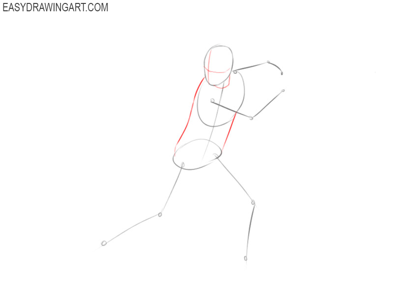 how to draw a comic baseball player