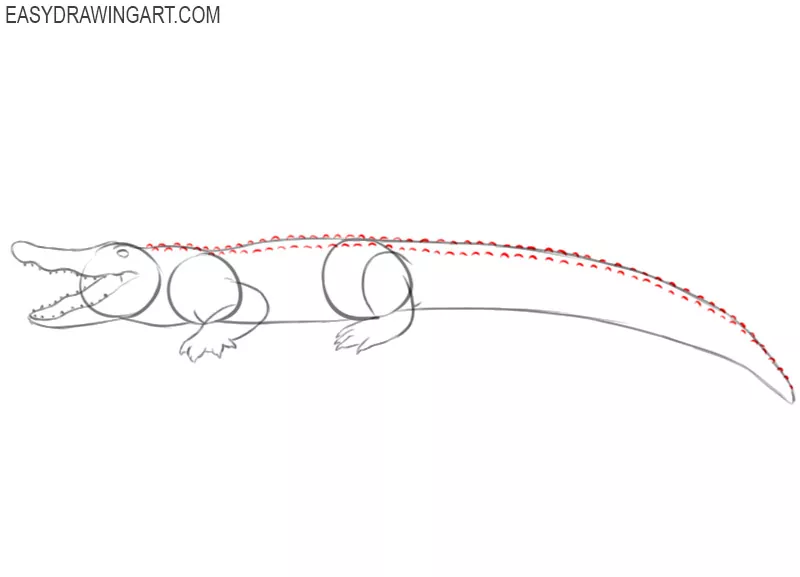how to draw a crocodile cute