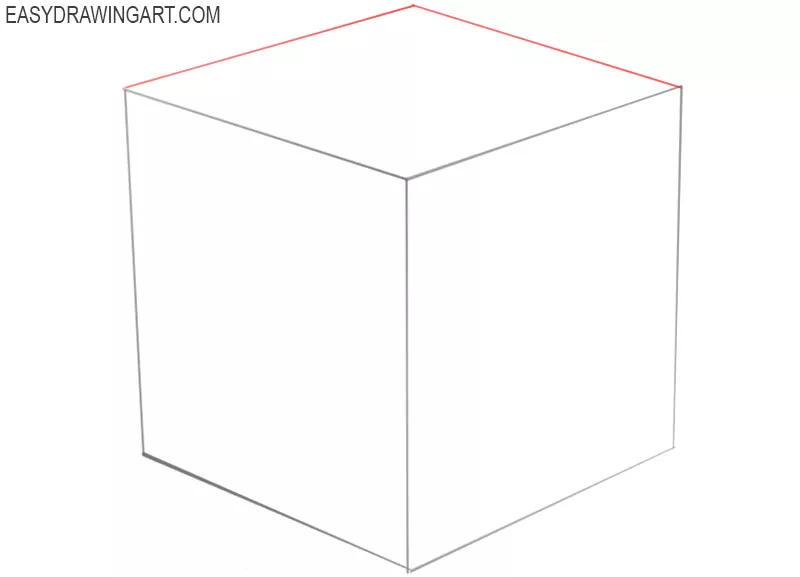how to draw a cube easy step by step
