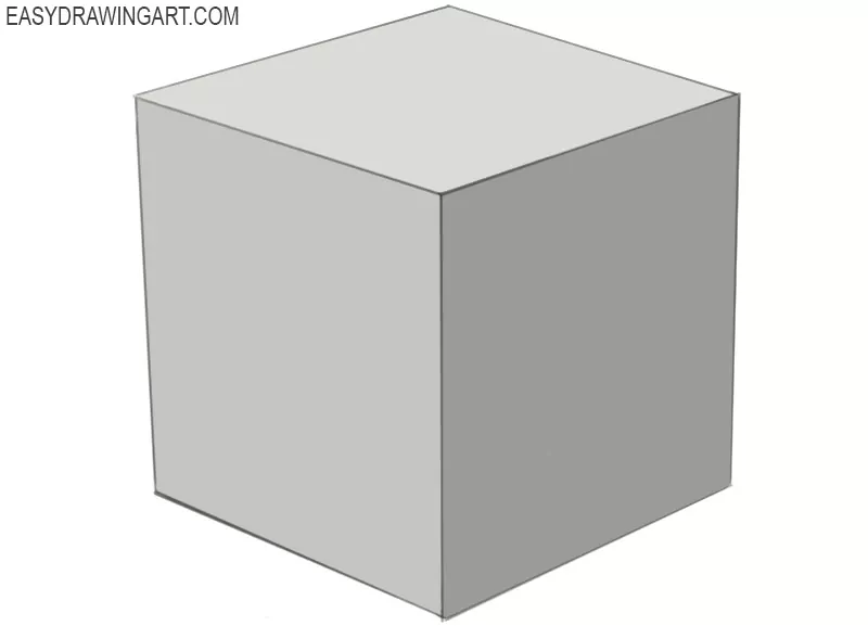 Shading and perspective basics: How to draw a a cube with and without  vanishing point – Paintingcreativity