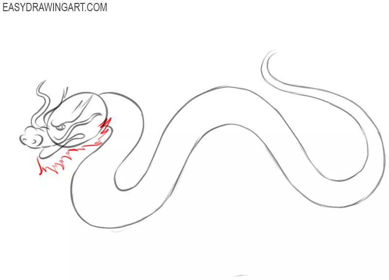 how to draw a cute chinese dragon