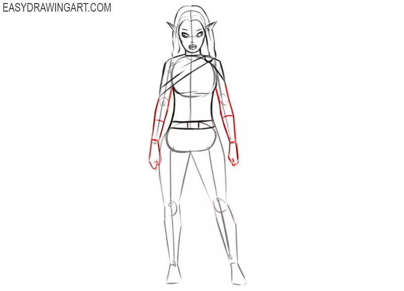 how to draw a cute elf girl