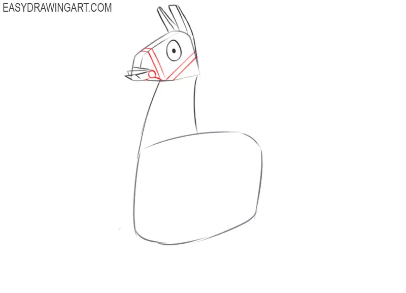 how to draw a cute fortnite llama