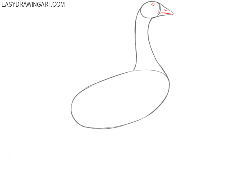 how to draw a cute goose
