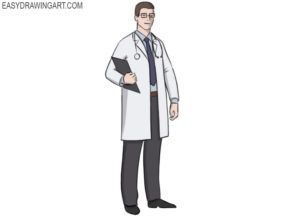 How to draw a doctor