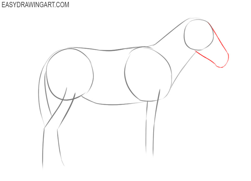 how to draw a donkey simple