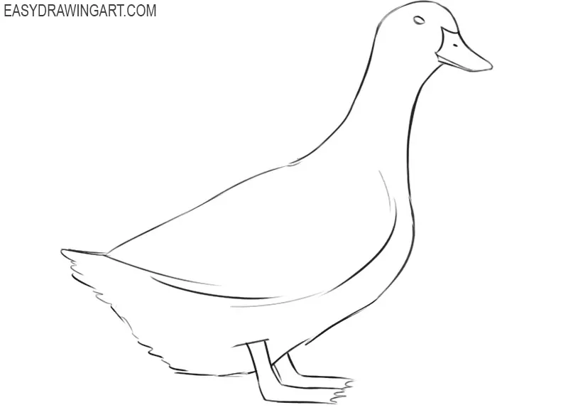 how to draw a duck in easy way