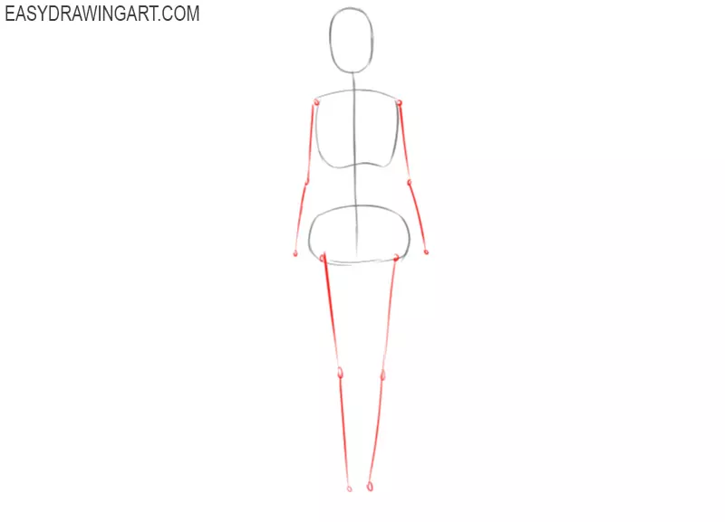 how to draw a female body easy