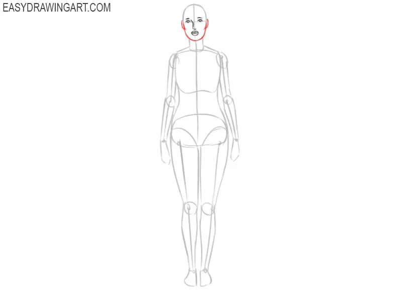 how to draw a female body step by step easy