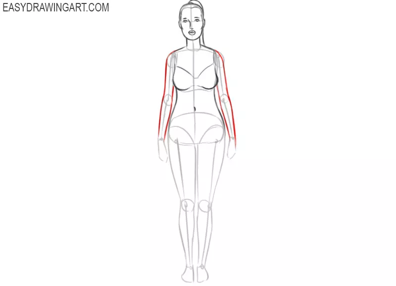how to draw a female cartoon body