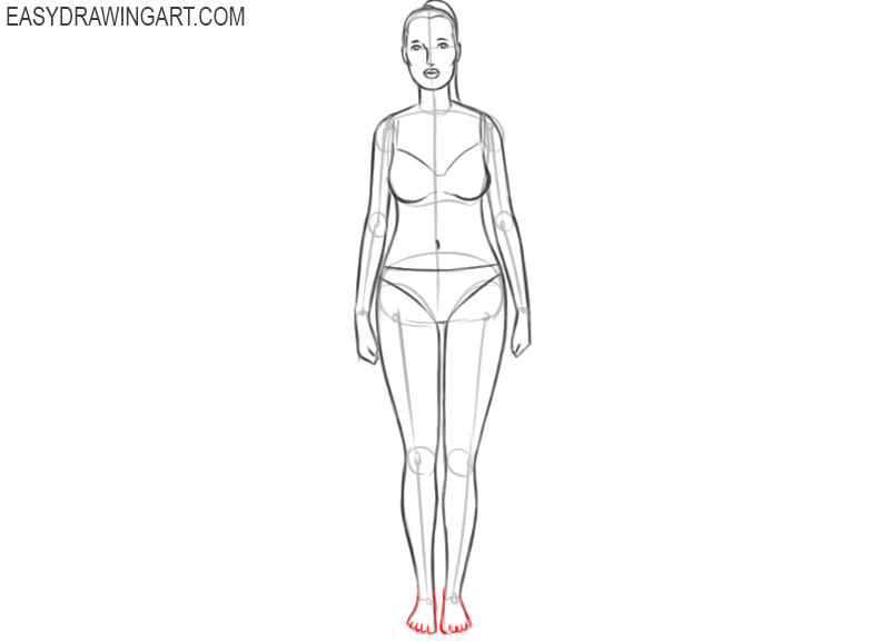 Woman Simple Body Outline Drawing Folkscifi