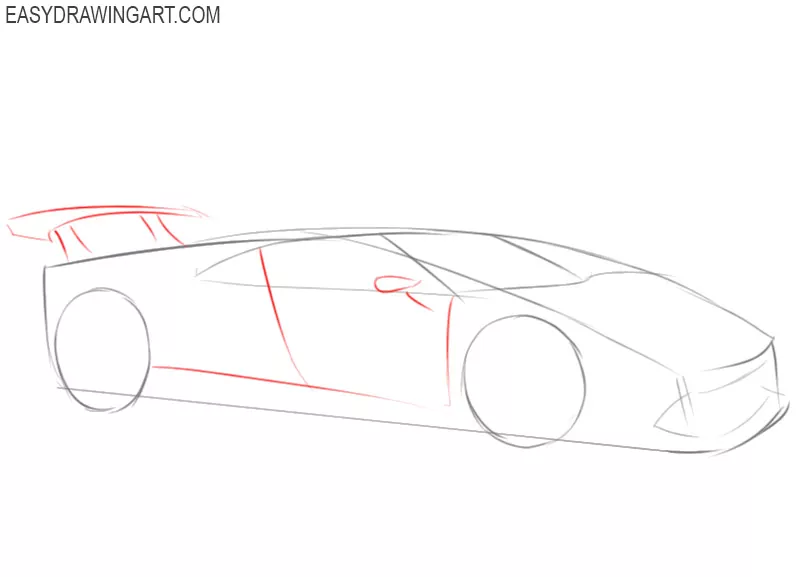 how to draw a ferrari easy way