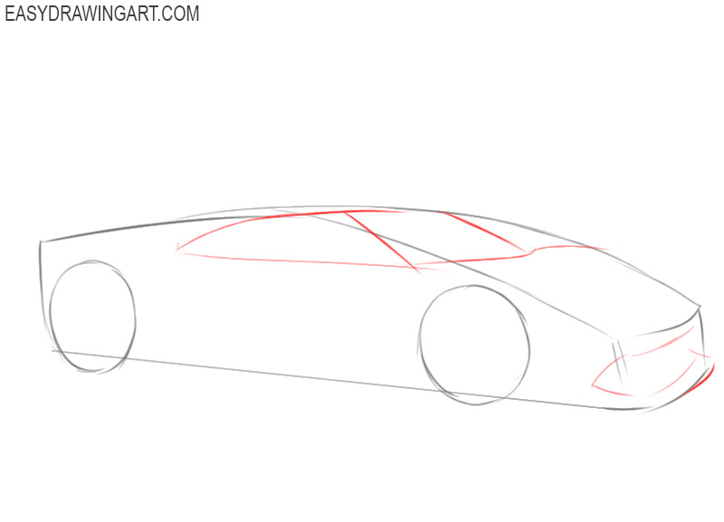 how to draw an easy ferrari