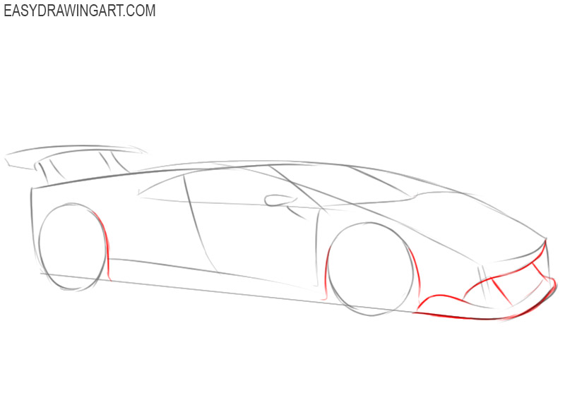 how to draw a ferrari cartoon