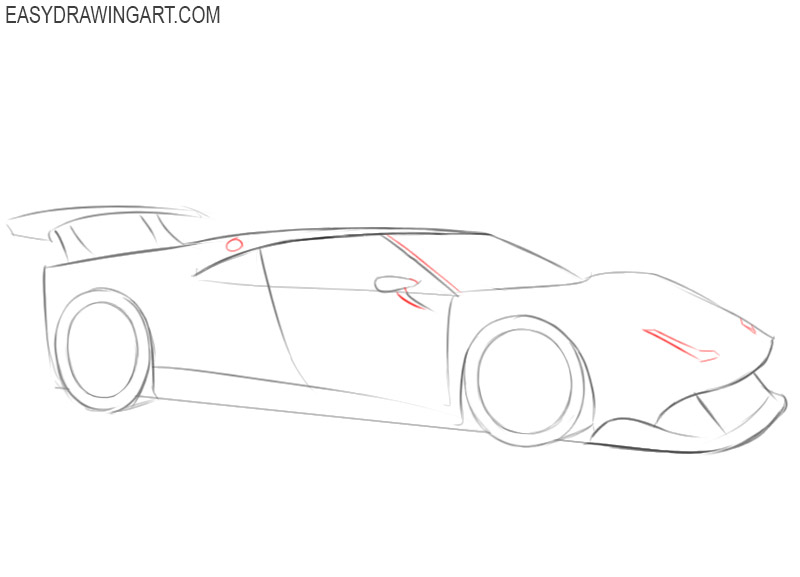 how to draw a ferrari easily