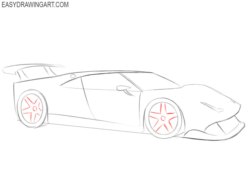 how to draw a ferrari step by step with pictures