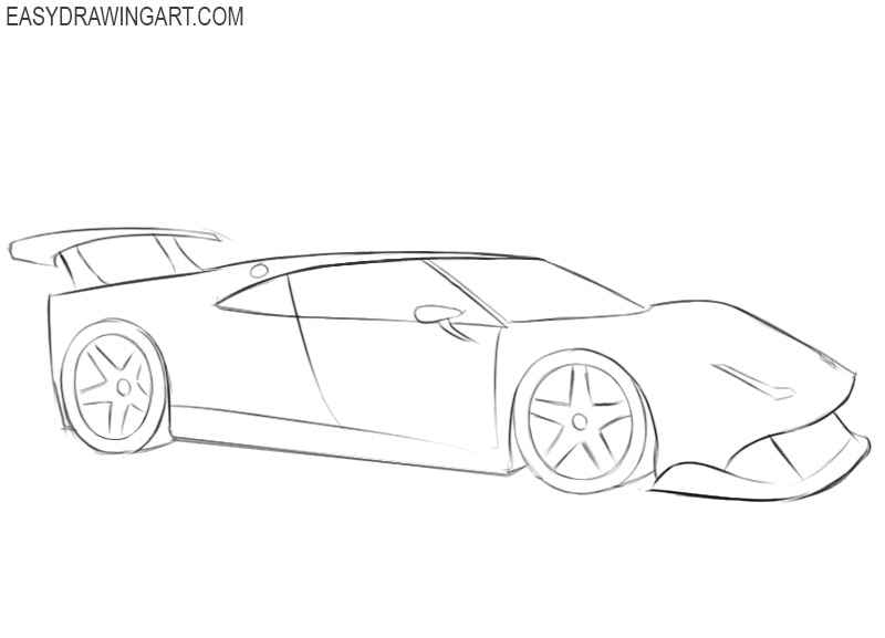 ferrari drawing easy