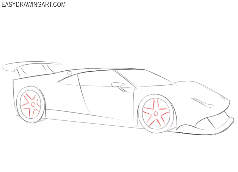 how to draw a ferrari step by step with pictures