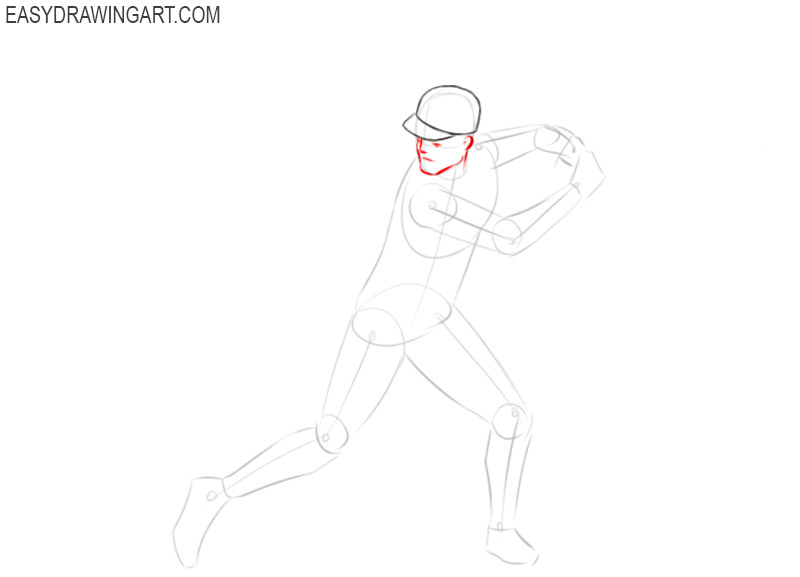 how to draw a good baseball player