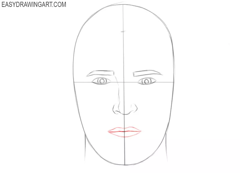 Human head drawing