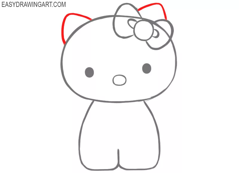 how to draw a hello kitty easy