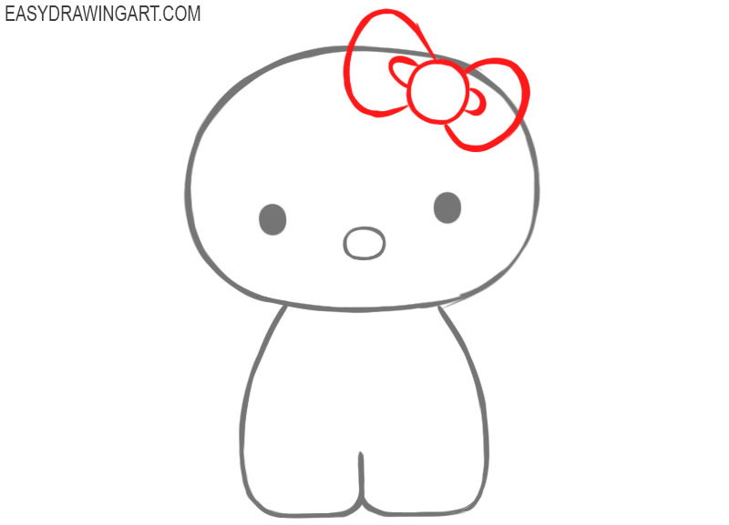 how to draw a hello kitty step by step 