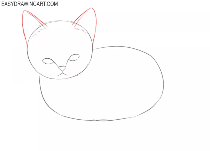 how to draw a kitten easy 