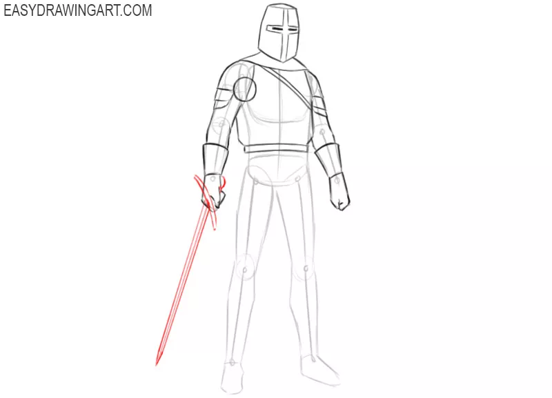 knight drawing simple