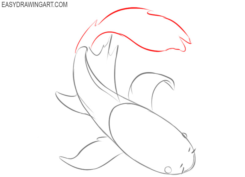 how to draw a koi fish in easy steps